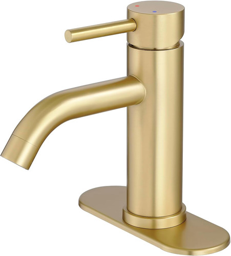 Gold bathroom faucets - bathroom, modern